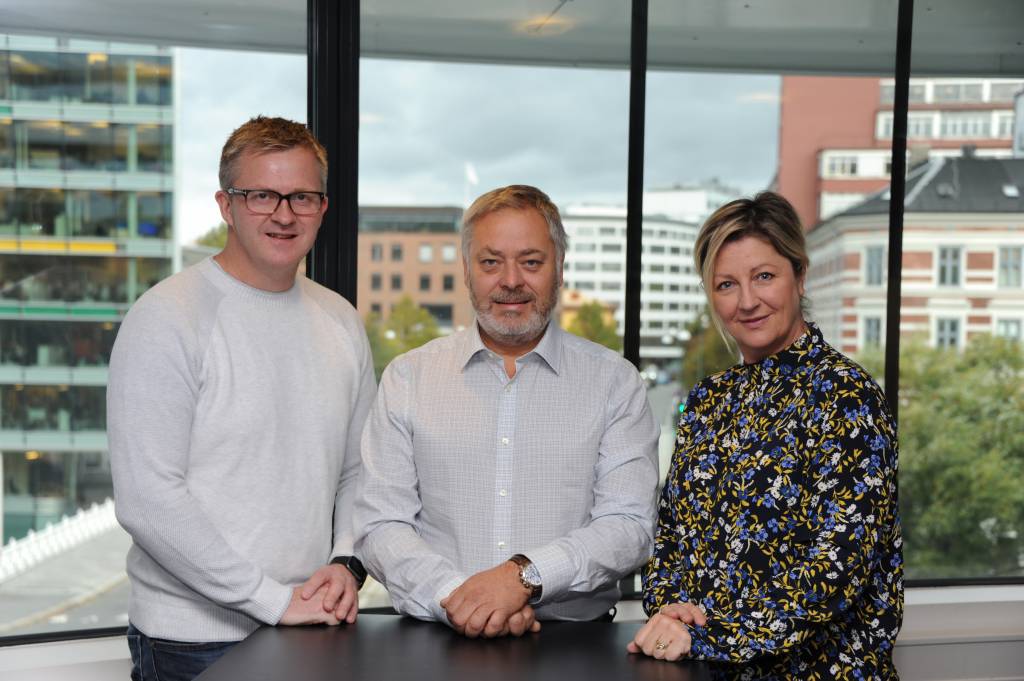 Fra venstre: Hans Erik Skjæggerud (Parat), Erik Kollerud (Delta) og Monica Paulsen (Negotia)