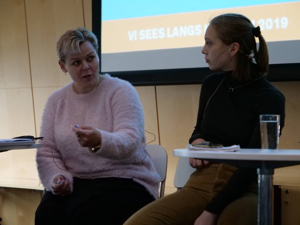 Hilde-Marit Rysst i paneldebatten på Oljemuseet. Foto: Rebecca Bjerga