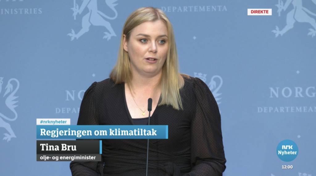 Tina Bru, olje- og energiminister